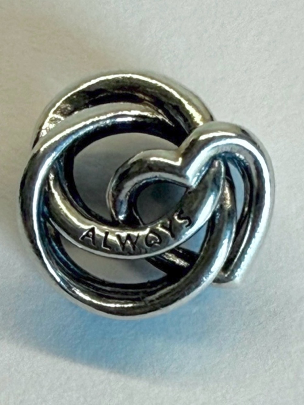 Pandora Always Together Heart Charm 925 ALE Sterling Silver Love Bead